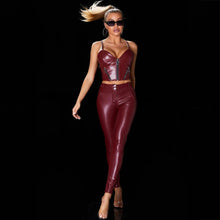 Load image into Gallery viewer, Burgundy Mid-Waist Shiny | Daniki Limited