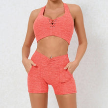 Load image into Gallery viewer, Coral/Orange Althea Fitness Set | Daniki Limited