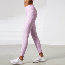 Load image into Gallery viewer, Pink Checkered Leggings | Daniki LimitedPink Checkered Leggings | Daniki Limited