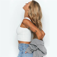 Load image into Gallery viewer, White Wide Strap Crop Top | Daniki Limited