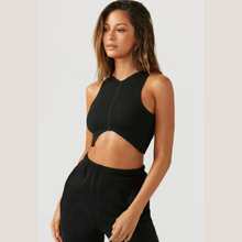 Load image into Gallery viewer, Black Curve Crop Tank | Daniki LImited