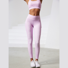 Load image into Gallery viewer, Pink Checkered Leggings | Daniki Limited