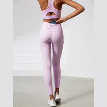 Load image into Gallery viewer, Pink Checkered Leggings | Daniki Limited