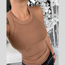 Load image into Gallery viewer, Coffee Ribbed Tank Top | Daniki Limited