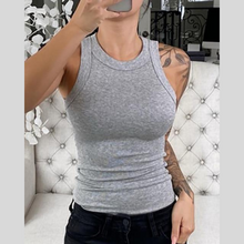 Load image into Gallery viewer, Grey Ribbed Tank Top | Daniki Limited