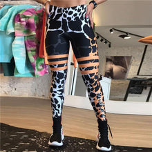 Load image into Gallery viewer, Black Fusion Leopard Leggings | Daniki Limited