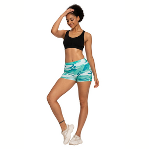 Green Camo Fitness Shorts | Daniki Limited