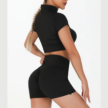 Load image into Gallery viewer, Black Clementine Fitness Top | Daniki Limited