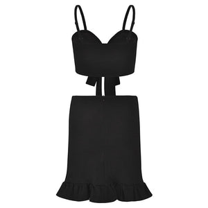 Black Rubina Skirt Set | Daniki Limited