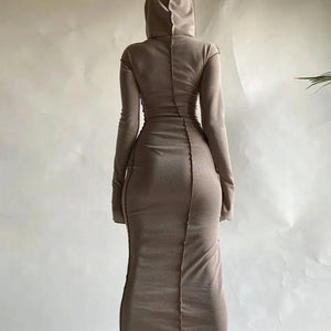 Khaki Petra Maxi Dress | Daniki Limited