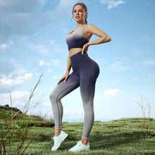 Load image into Gallery viewer, Grey/Purple Maisie Fitness Set | Daniki Limited