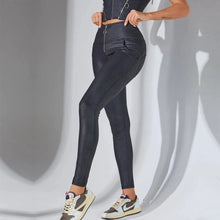 Load image into Gallery viewer, Black Crackle High-Waist Pants | Daniki Limited