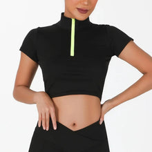 Load image into Gallery viewer, Black Clementine Fitness Top | Daniki Limited