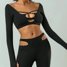 Load image into Gallery viewer, Black Ella Fitness Top | Daniki Limited