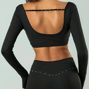 Black Ella Fitness Top | Daniki Limited