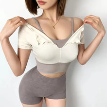 Load image into Gallery viewer, Beige Sonnet Fitness Top | Daniki Limited
