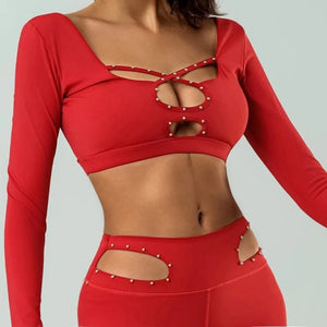 Red Ella Fitness Top | Daniki Limited