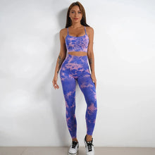 Load image into Gallery viewer, Blue/Pink Tasia Fitness Set | Daniki Limited
