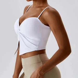 White Florence Fitness Top | Daniki Limited