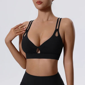 Black Gina Sports Bra | Daniki Limited