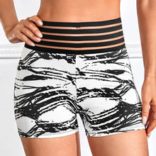Load image into Gallery viewer, Black/White Etch Fitness Shorts | Daniki Limited