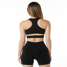 Load image into Gallery viewer, Black Rally Sports Bra | Daniki Limited