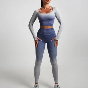 Grey/Blue Skye Fitness Set | Daniki Limited