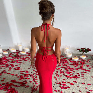 Red Becca Maxi Dress | Daniki Limited