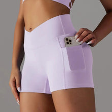 Load image into Gallery viewer, Lavender Selena Fitness Shorts | Daniki Limited