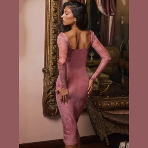 Blush Yasmine Midi Dress | Daniki Limited