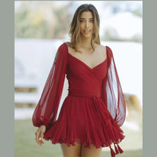 Load image into Gallery viewer, Red Zahir Mini Dress | Daniki Limited