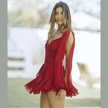 Load image into Gallery viewer, Red Zahir Mini Dress | Daniki Limited