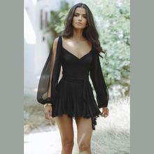 Load image into Gallery viewer, Black Zahir Mini Dress | Daniki Limited