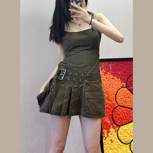 Green/Brown Adria Mini Dress | Daniki Limited