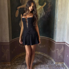 Load image into Gallery viewer, Black Amber Mini Dress | Daniki Limited