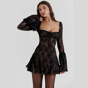 Black Anita Mini Dress | Daniki Limited