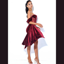 Load image into Gallery viewer, Burgundy Fire Mini Dress | Daniki Limited