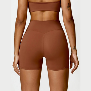 Brown Ease Fitness Shorts | Daniki Limited