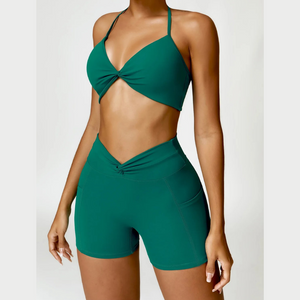 Green Ease Fitness Shorts | Daniki Limited