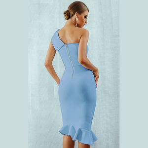 Blue Ginevra Midi Dress | Daniki Limited