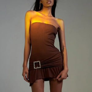 Brown Nadia Mini Dress | Daniki Limited