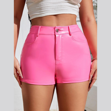 Load image into Gallery viewer, Pink Pyper Patent Shorts | Daniki Limited