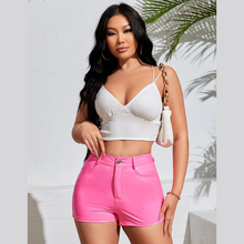 Load image into Gallery viewer, Pink Pyper Patent Shorts | Daniki Limited