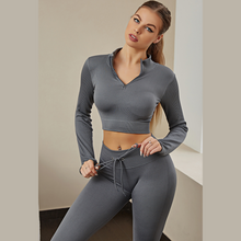 Load image into Gallery viewer, Grey Ribbed Long Sleeve Set | Daniki Limited