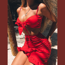 Load image into Gallery viewer, Red Rubina Skirt Set | Daniki Limited