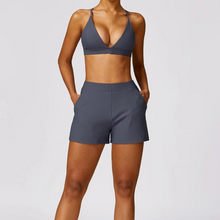 Load image into Gallery viewer, Blue/Grey Shift Fitness Shorts | Daniki Limited