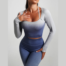Load image into Gallery viewer, Grey/Blue Skye Fitness Set | Daniki Limited