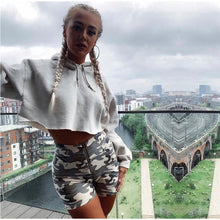Load image into Gallery viewer, Green Camo High-Waist Shorts | Daniki Limited