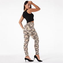 Load image into Gallery viewer, Light Green Camo Mid-Waist Pants | Daniki Limited