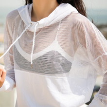 Load image into Gallery viewer, White Mesh Pullover Top | Daniki Limited